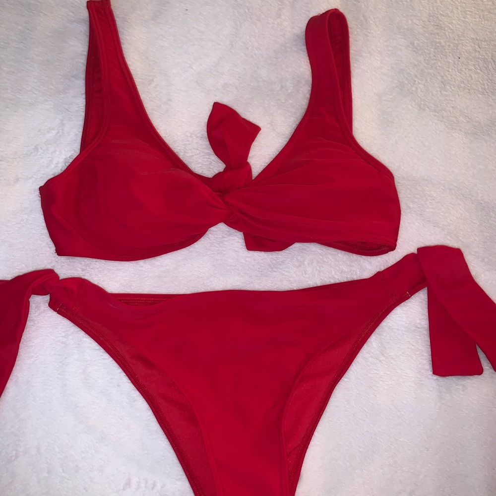 NWOT Red Tie Bikini